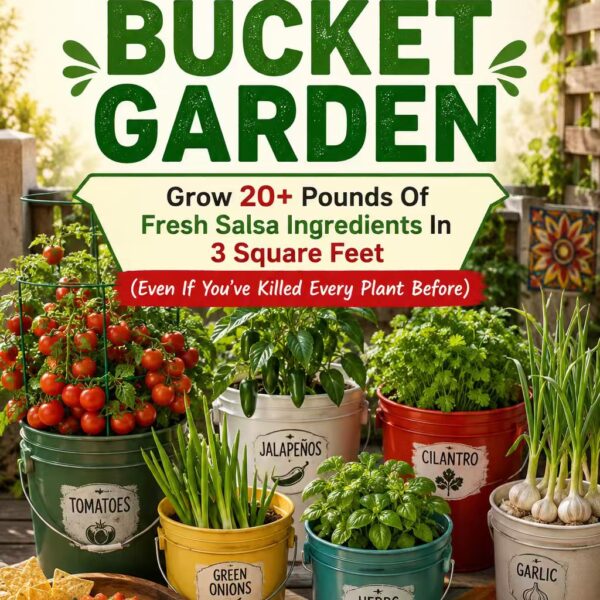 The Foolproof Bucket Garden: Grow 20+ Pounds Of Fresh Salsa Ingredients In 3 Square Feet (Even If You've Killed Every Plant Before