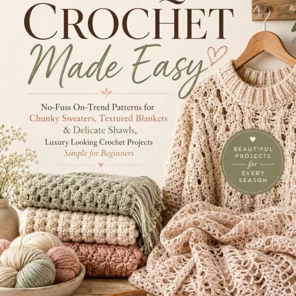 Boutique Crochet Made Easy: No-Fuss On-Trend Patterns for Chunky Sweaters, Textured Blankets & Delicate Shawls, Luxury Looking Crochet Projects Simple for Beginners