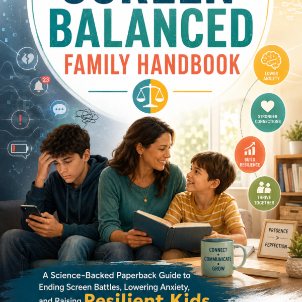 The Screen-Balanced Family Handbook：A Science-Backed Paperback Guide to Ending Screen Battles, Lowering Anxiety, and Raising Resilient Kids from Childhood to Teens Without Bans or Guilt