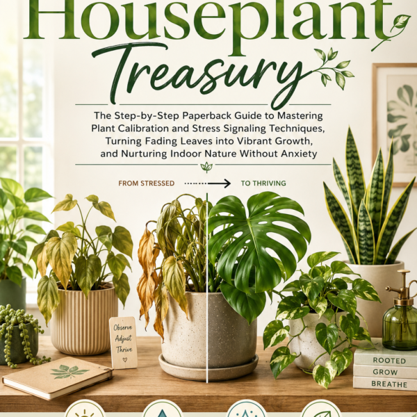 The Low-Stress Houseplant Treasury：The Step-by-Step Paperback Guide to Mastering Plant Calibration and Stress Signaling Techniques, Turning Fading Leaves into Vibrant Growth, and Nurturing Indoor Nature Without Anxiety