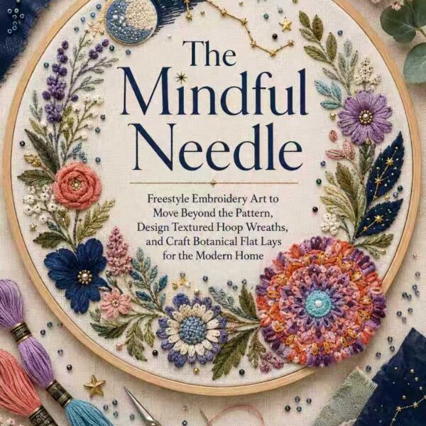 The Mindful Needle:Freestyle Embroidery Art to Move Beyond the Pattern, Design Textured Hoop Wreaths, and Craft Botanical Flat Lays for the Modern Home