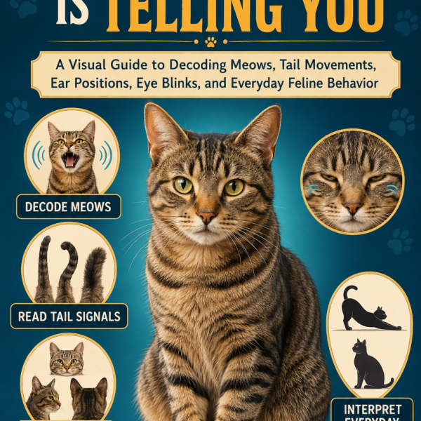 What Your Cat Is Telling You：A Visual Guide to Decoding Meows, Tail Movements, Ear Positions, Eye Blinks, and Everyday Feline Behavior