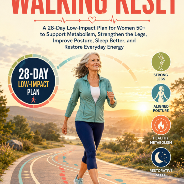 The Midlife Rhythm Walking Reset A 28-Day Low-Impact Plan for Women 50+ to Support Metabolism, Strengthen the Legs, Improve Posture, Sleep Better, and Restore Everyday Energy