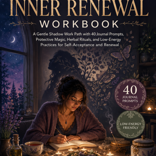 The Tired Witch's Inner Renewal Workbook A Gentle Shadow Work Path with 40 Journal Prompts, Protective Magic, Herbal Rituals, and Low-Energy Practices for Self-Acceptance and Renewal