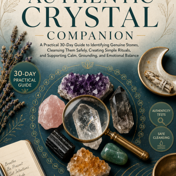 The Authentic Crystal Companion A Practical 30-Day Guide to Identifying Genuine Stones, Cleansing Them Safely, Creating Simple Rituals, and Supporting Calm, Grounding, and Emotional Balance