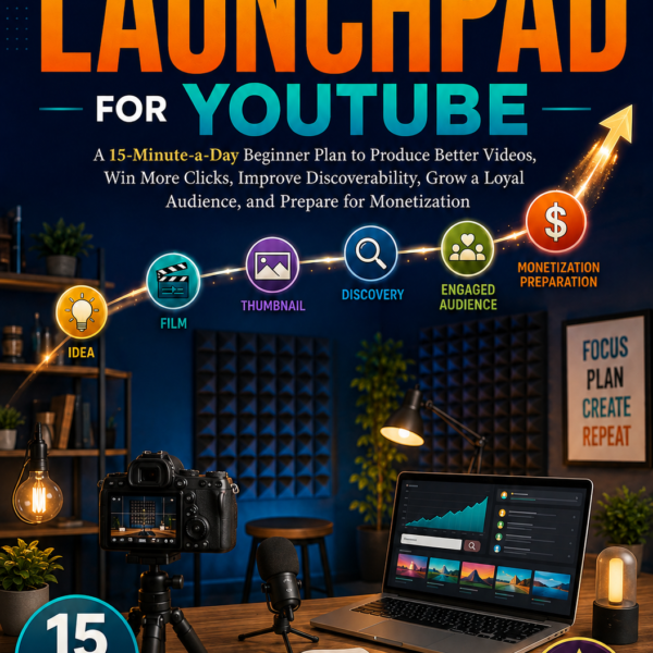 The Creator Launchpad for YouTube A 15-Minute-a-Day Beginner Plan to Produce Better Videos, Win More Clicks, Improve Discoverability, Grow a Loyal Audience, and Prepare for Monetization