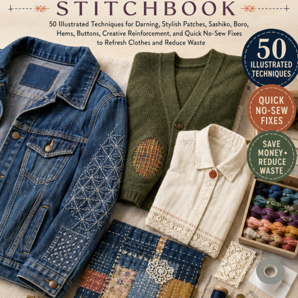 The Modern Wardrobe Rescue Stitchbook 50 Illustrated Techniques for Darning, Stylish Patches, Sashiko, Boro, Hems, Buttons, Creative Reinforcement, and Quick No-Sew Fixes to Refresh Clothes and Reduce Waste