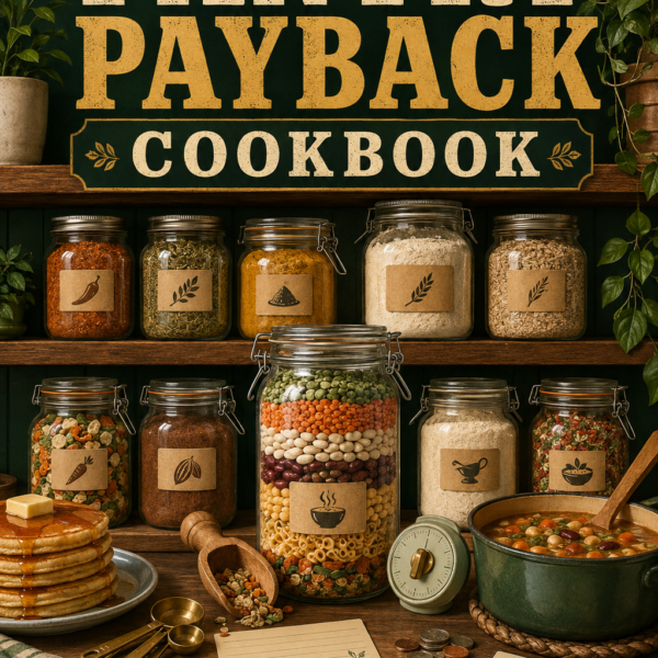 The Pantry Payback Cookbook: A Jar-by-Jar System with 200+ Budget-Smart Dry Mixes for Homemade Seasonings, Baking Staples, Soups, Sauces, and Faster Weeknight Meals