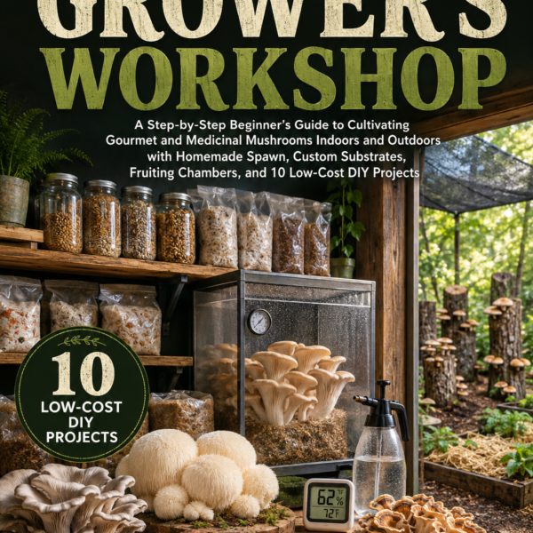 The Home Mushroom Grower’s Workshop: A Step-by-Step Beginner’s Guide to Cultivating Gourmet and Medicinal Mushrooms Indoors and Outdoors with Homemade Spawn, Custom Substrates, Fruiting Chambers, and 10 Low-Cost DIY Projects