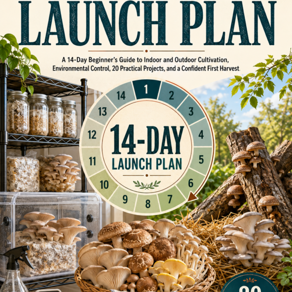 The Home Mushroom Launch Plan: A 14-Day Beginner’s Guide to Indoor and Outdoor Cultivation, Environmental Control, 20 Practical Projects, and a Confident First Harvest