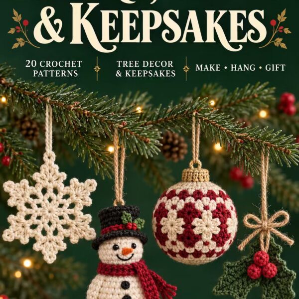Hooks, Holly & Keepsakes;20 Crocheted Christmas Ornaments to Make, Hang, and Give.