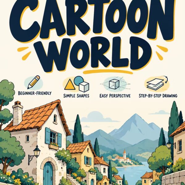 Build Your Cartoon World;A Beginner-Friendly Drawing Guide to Houses, Streets, Villages, and Landscapes with Simple Shapes, Easy Perspective, and Playful Details