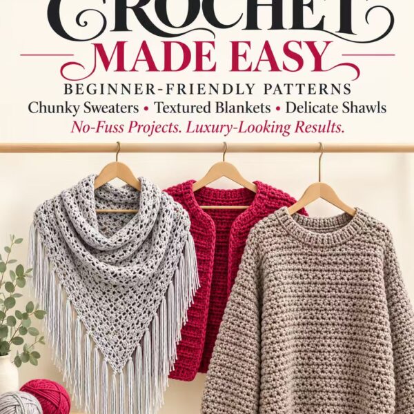 Boutique Crochet Made Easy: No-Fuss on-Trend Patterns for Chunky Sweaters, Textured Blankets & Delicate Shawls, Luxury Looking Crochet Projects Simple for Beginners